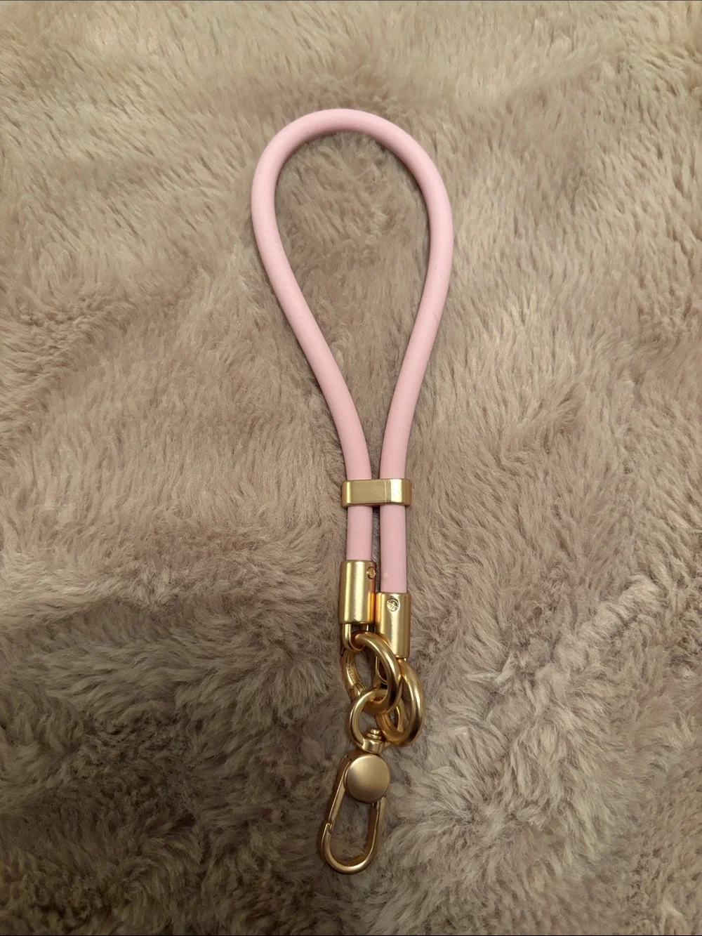 Pink Phone Wristlet with Gold Hardware